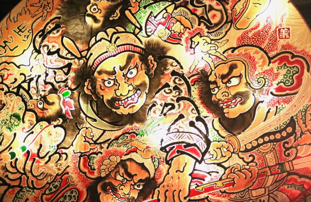 Close-up image of Nebuta painting