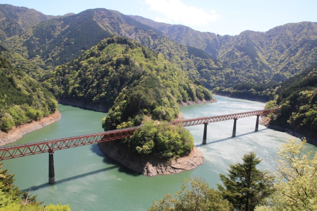 Aerial view of Oku oi Kojo station, Shizuoka, Japan